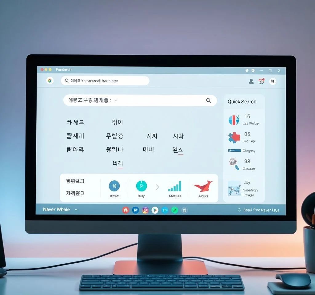 컴퓨터 외국어 번역 - 네이버 웨일 퀵서치