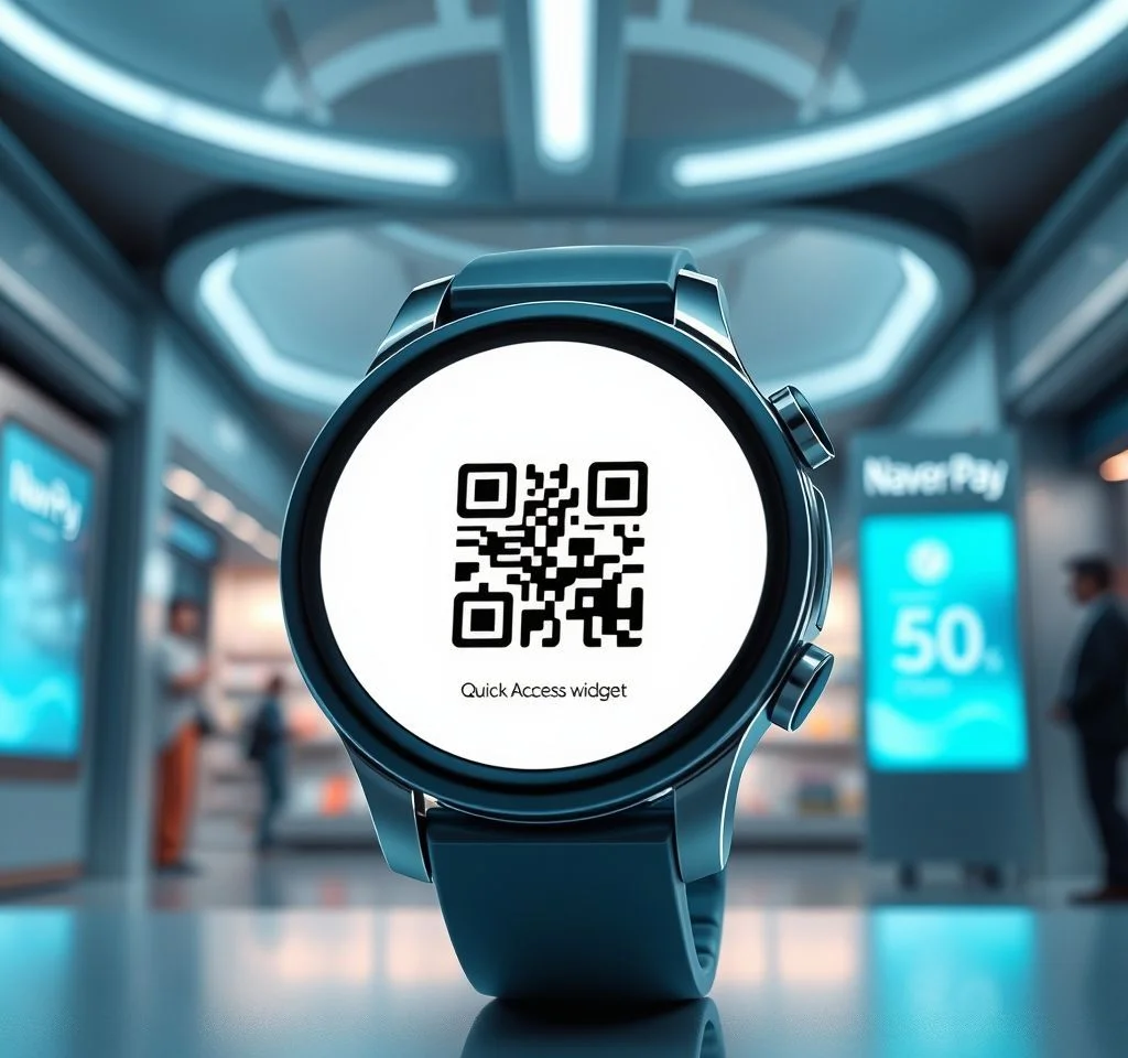 갤럭시워치 네이버페이 QR 현장결제 (위젯 설정해서 더 빨리 켜기)