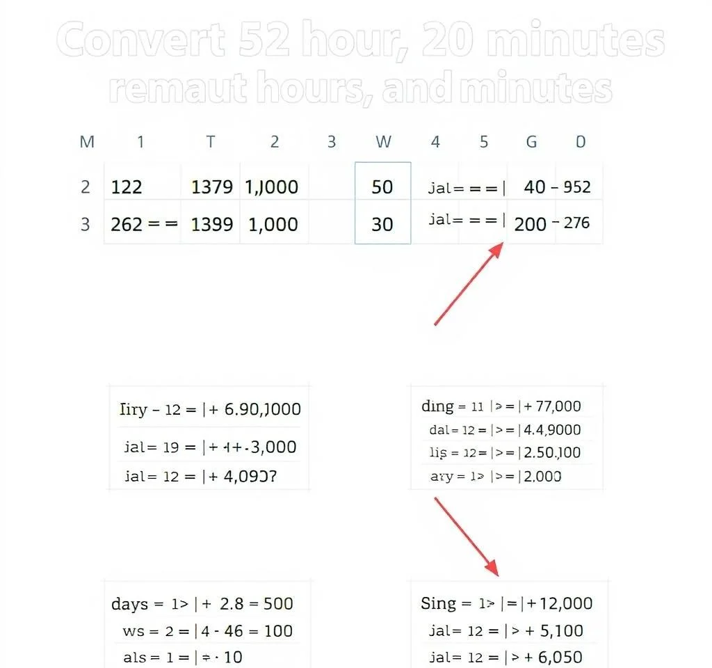 52시간 20분을 "일, 시간, 분"으로 환산하려면 (엑셀 INT, ...