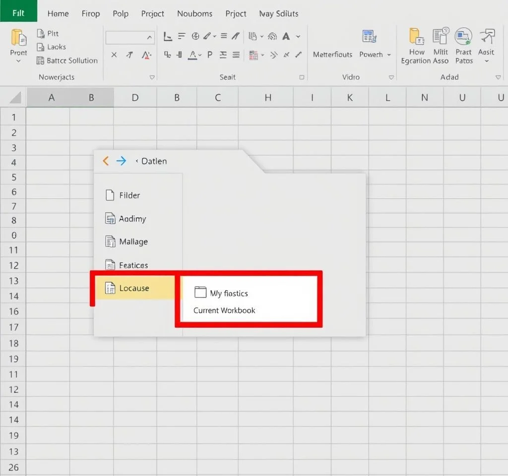 현재 통합 문서가 포함된 폴더를 Excel에서 어떻게 열 수 있나요?