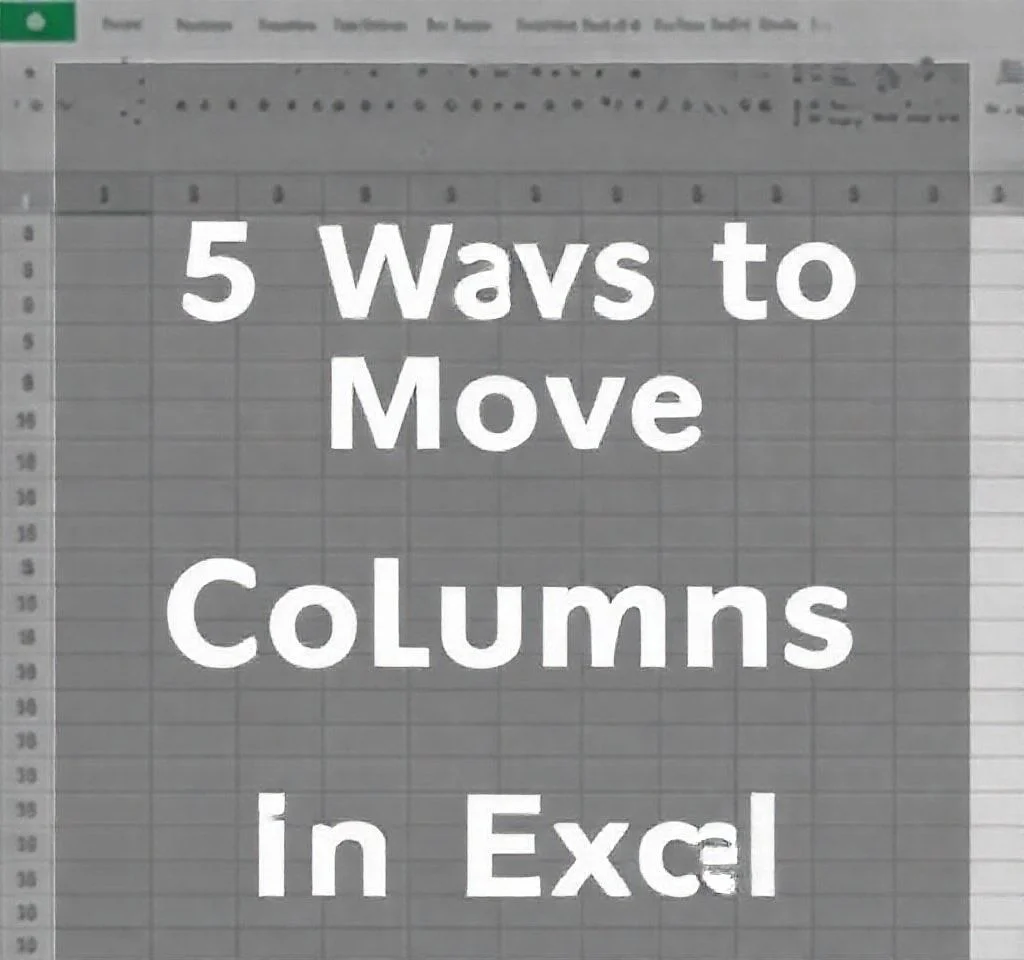 엑셀에서 열 이동하기 위한 5가지 방법 - 단계별 튜토리얼