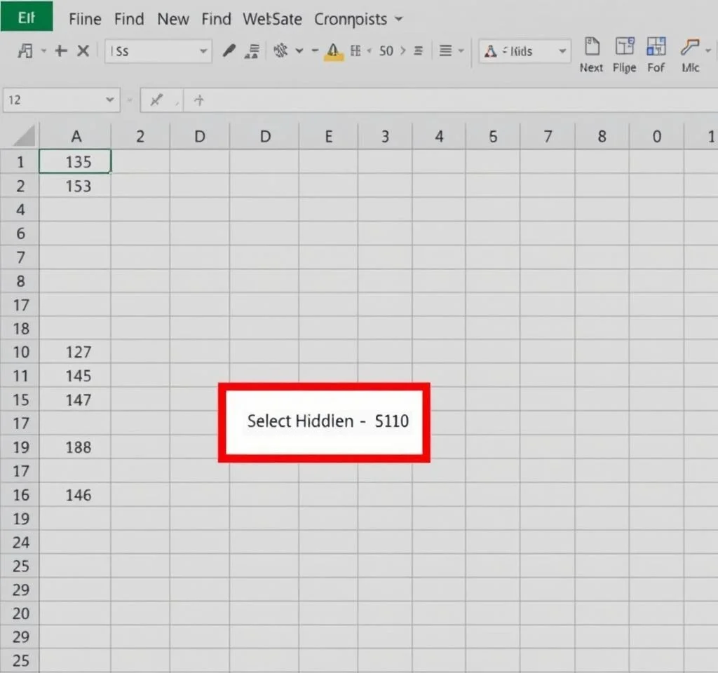 Excel에서 숨겨진 셀을 찾고 선택하는 방법은 무엇입니까?