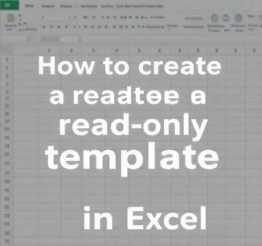 Excel에서 읽기 전용 템플릿을 만드는 방법은?