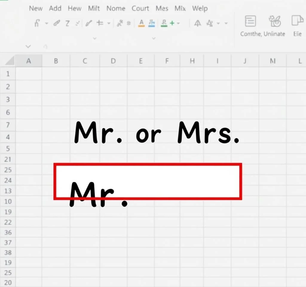 Excel: 이름에 Mr 또는 Mrs를 추가하는 방법