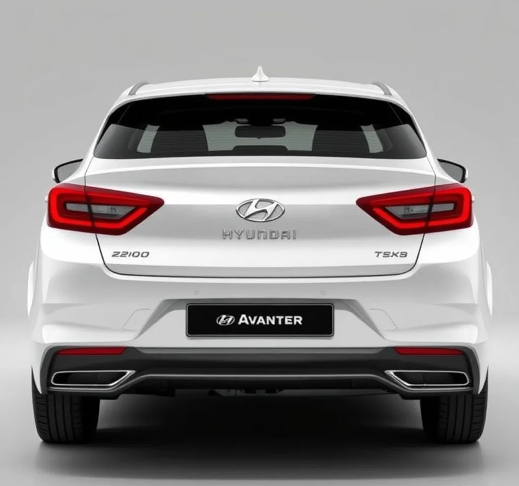 현대차 신형 아반떼 후면 디자인의 주요 특징은 무엇인가요?