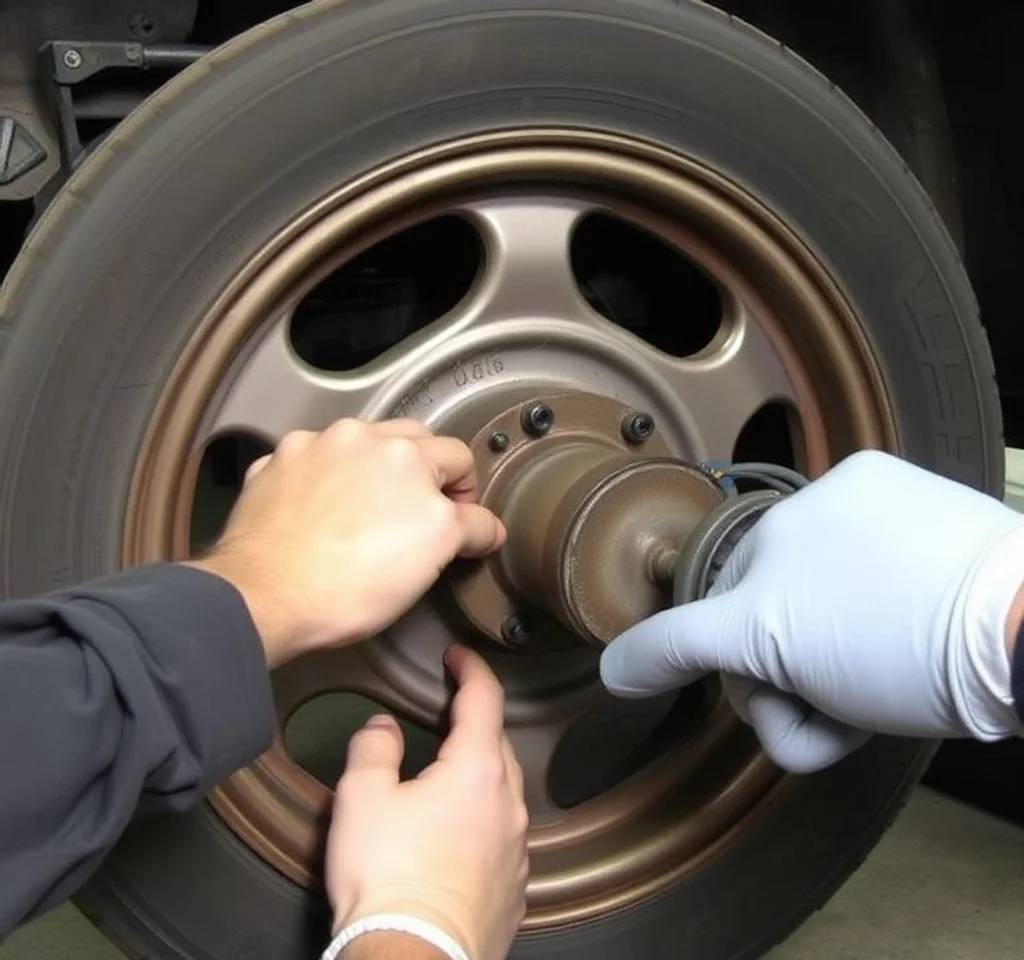 캐리어 셀프 교체 중 바퀴 축 빼는 방법?