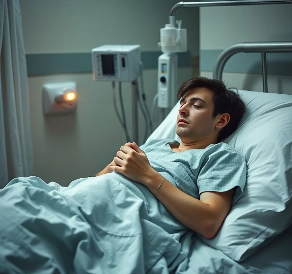 병원에 입원 불면증,영양실조