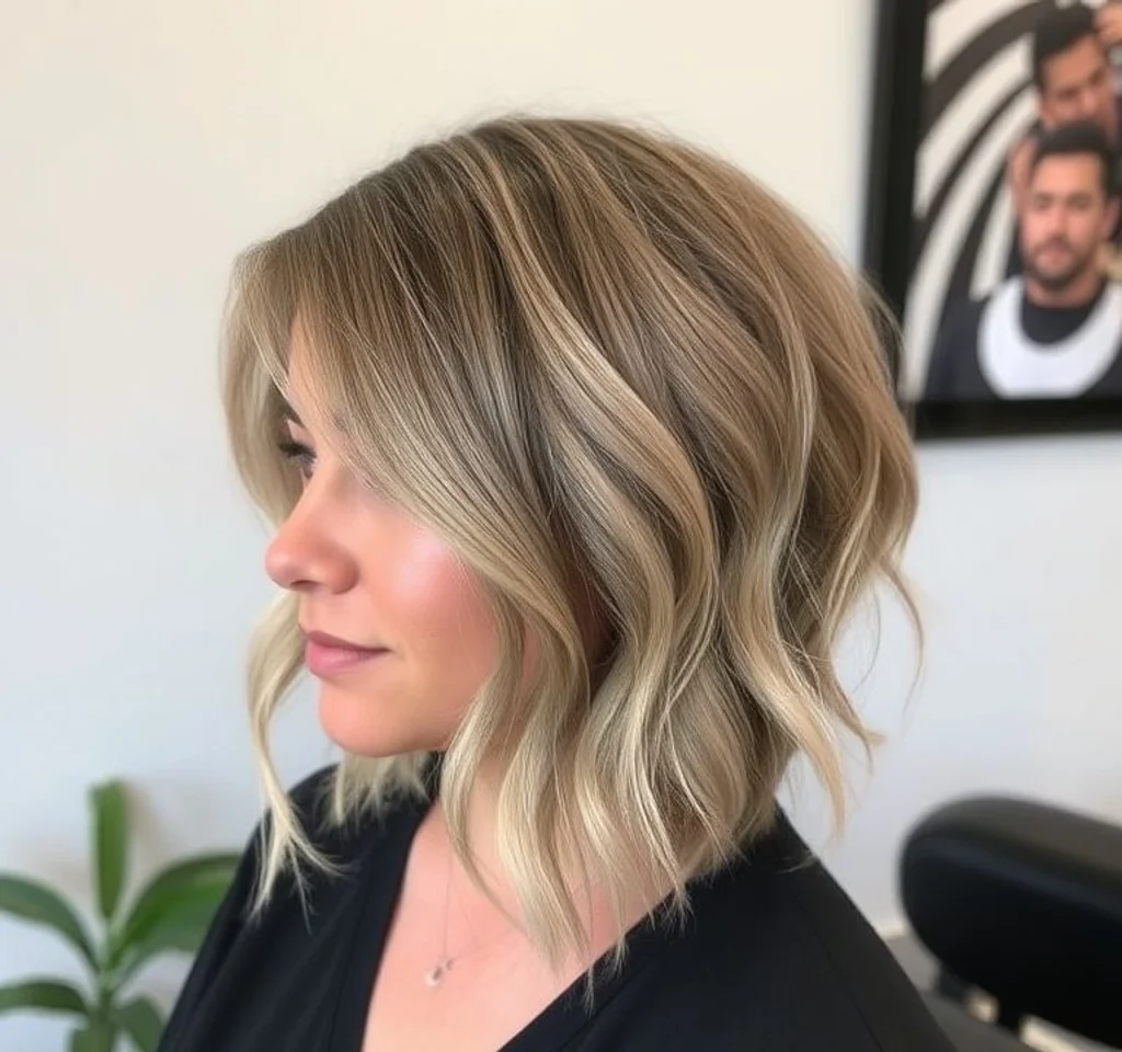 단발 레이어드컷 펌